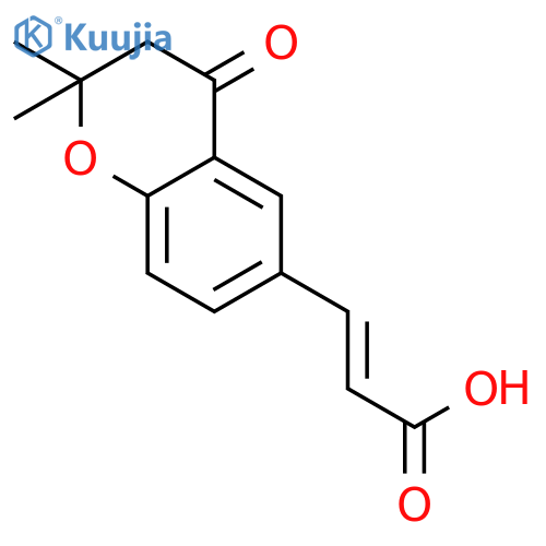 2-Propenoic acid, 3-(3,4-dihydro-2,2-dimethyl-4-oxo-2H-1-benzopyran-6-yl)-, (E)- structure