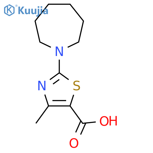 2-Azepan-1-yl-4-methyl-1,3-thiazole-5-carboxylic acid structure