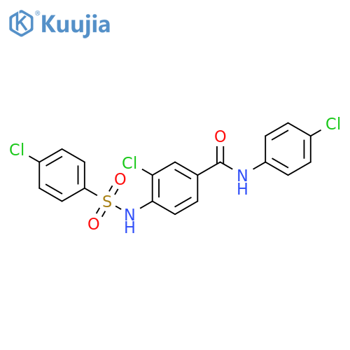 Benzamide, 3-chloro-N-(4-chlorophenyl)-4-[[(4-chlorophenyl)sulfonyl]amino]- structure