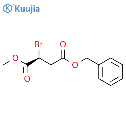 Butanedioic acid, bromo-, 1-methyl 4-(phenylmethyl) ester, (S)- structure
