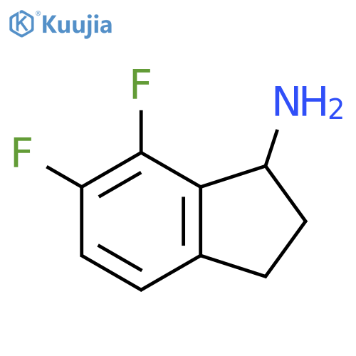 6,7-difluoro-2,3-dihydro-1H-inden-1-amine structure