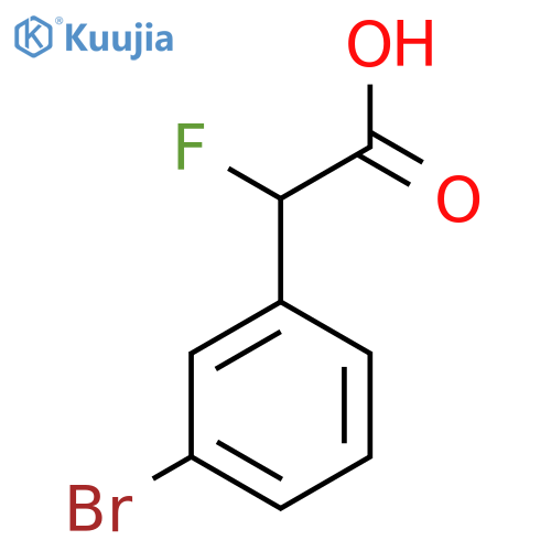 2-(3-bromophenyl)-2-fluoroacetic acid structure