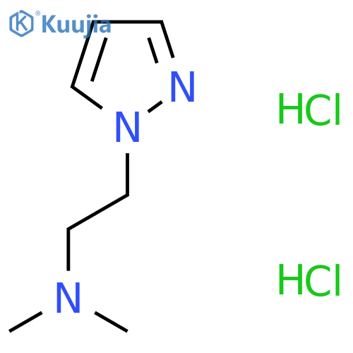 N,N-dimethyl-2-pyrazol-1-yl-ethanamine;dihydrochloride structure
