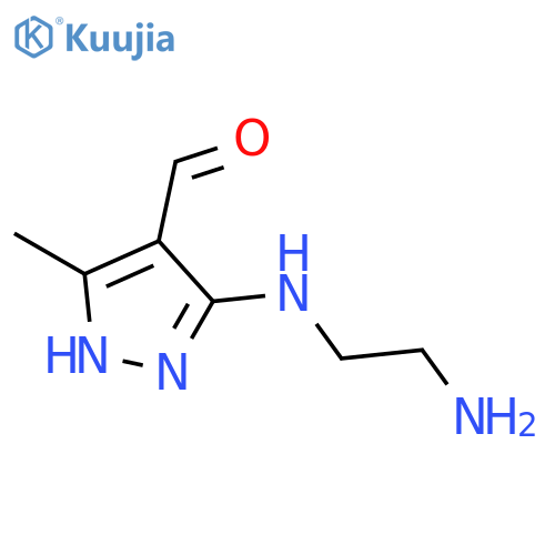 3-[(2-aminoethyl)amino]-5-methyl-1H-Pyrazole-4-carboxaldehyde structure