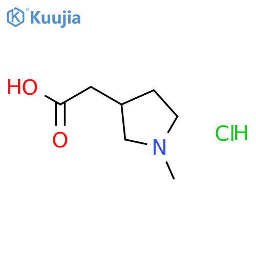 2-(1-Methylpyrrolidin-3-yl)acetic acid hydrochloride structure