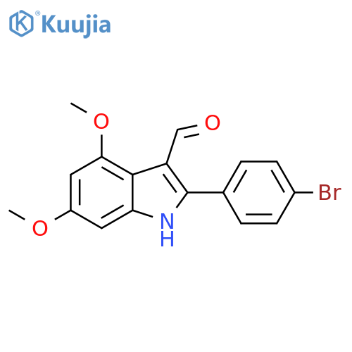 1H-Indole-3-carboxaldehyde, 2-(4-bromophenyl)-4,6-dimethoxy- structure