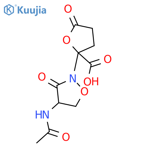 2-Furancarboxylic acid,2-[4-(acetylamino)-3-oxo-2-isoxazolidinyl]tetrahydro-5-oxo- structure