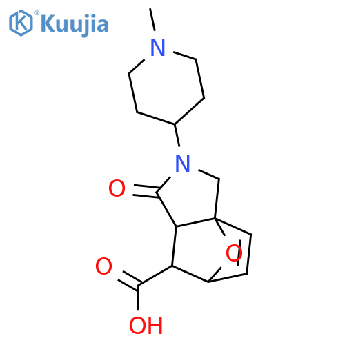 2-(1-Methylpiperidin-4-yl)-1-oxo-1,2,3,6,7,7a-hexahydro-3a,6-epoxyisoindole-7-carboxylic Acid structure