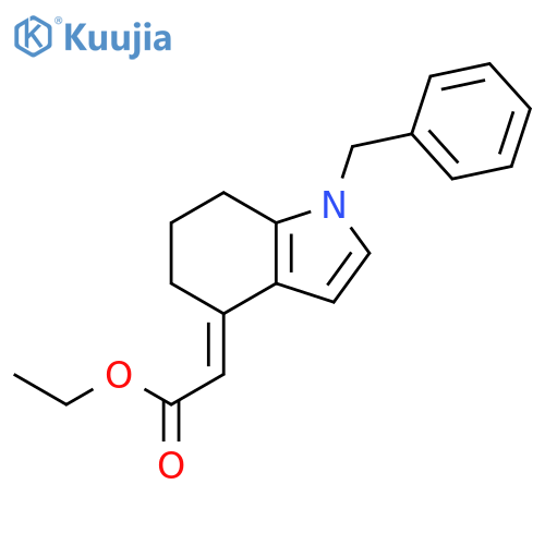 Acetic acid, [1,5,6,7-tetrahydro-1-(phenylmethyl)-4H-indol-4-ylidene]-, ethyl ester, (E)- structure