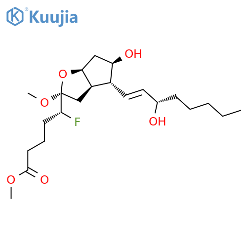 Prost-13-en-1-oic acid, 6,9-epoxy-5-fluoro-11,15-dihydroxy-6-methoxy-, methyl ester, (5R,6S,9a,11a,13E,15S)- structure