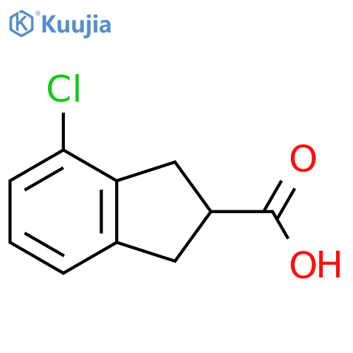 4-chloro-2,3-dihydro-1H-indene-2-carboxylic acid structure