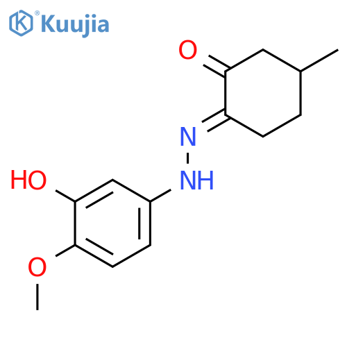 1,2-Cyclohexanedione, 4-methyl-, 1-[(3-hydroxy-4-methoxyphenyl)hydrazone] structure