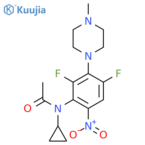 Acetamide, N-cyclopropyl-N-[2,4-difluoro-3-(4-methyl-1-piperazinyl)-6-nitrophenyl]- structure