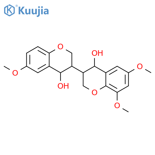 3,3'-Bi[3,4-dihydro-2H-1-benzopyran-4,6-diol]; (3R,3'S,4R,4'S)-form, 8-Methoxy, 6,6'-di-Me ether structure