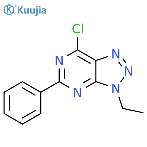 7-chloro-3-ethyl-5-phenyl-3H-1,2,3triazolo4,5-dpyrimidine structure