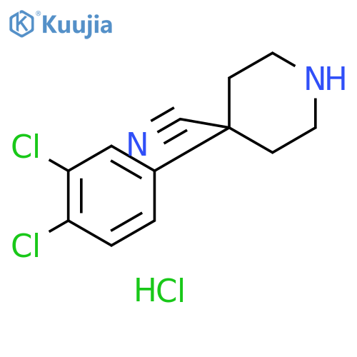 4-Piperidinecarbonitrile, 4-(3,4-dichlorophenyl)-, hydrochloride (1:1) structure