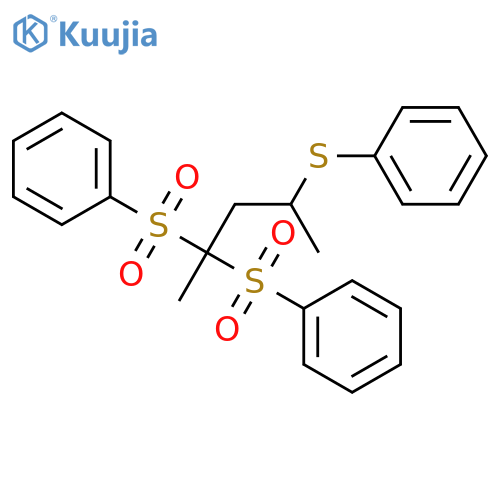 Benzene, 1,1'-[[1-methyl-3-(phenylthio)butylidene]bis(sulfonyl)]bis- structure