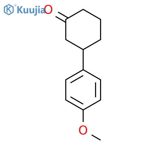 Cyclohexanone, 3-(4-methoxyphenyl)- structure