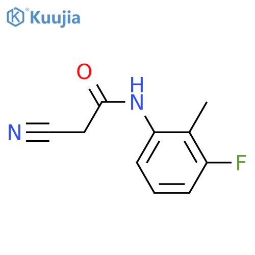 2-Cyano-N-(3-fluoro-2-methylphenyl)acetamide structure
