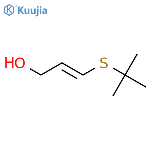 2-Propen-1-ol, 3-[(1,1-dimethylethyl)thio]-, (E)- structure
