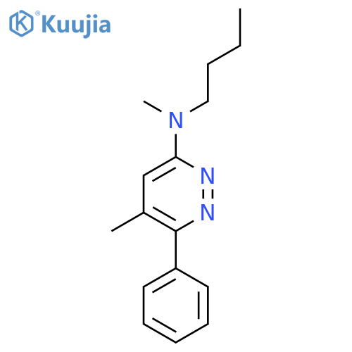 3-Pyridazinamine, N-butyl-N,5-dimethyl-6-phenyl- structure