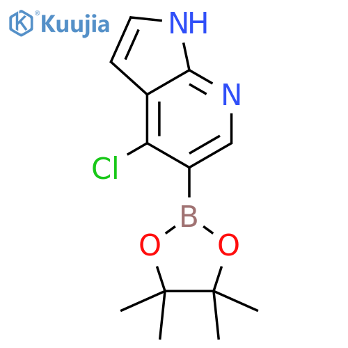 4-Chloro-1h-pyrrolo2,3-bpyridine-5-boronic acid pinacol ester structure