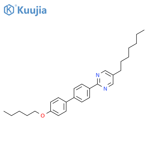 5-Heptyl-2-(4'-(pentyloxy)-1,1'-biphenyl-4-yl)pyrimidine structure