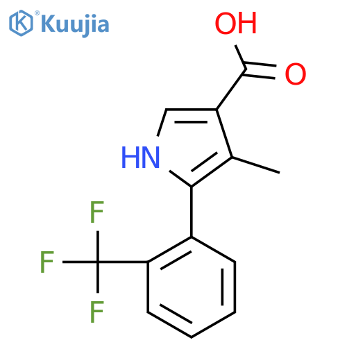 4-Methyl-5-(2-(trifluoromethyl)phenyl)-1H-pyrrole-3-carboxylic acid structure
