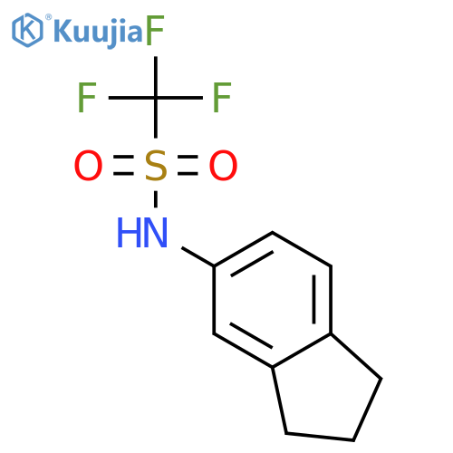 Methanesulfonamide, N-(2,3-dihydro-1H-inden-5-yl)-1,1,1-trifluoro- structure