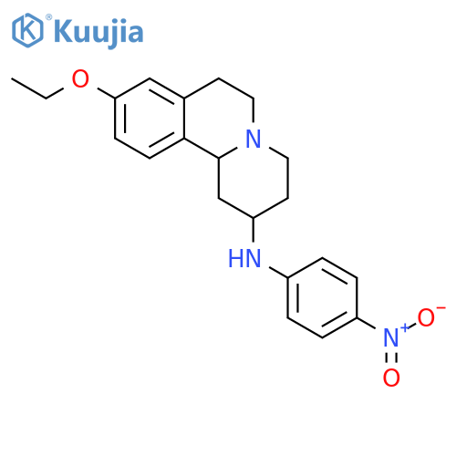2H-Benzo[a]quinolizin-2-amine, 9-ethoxy-1,3,4,6,7,11b-hexahydro-N-(4-nitrophenyl)- structure