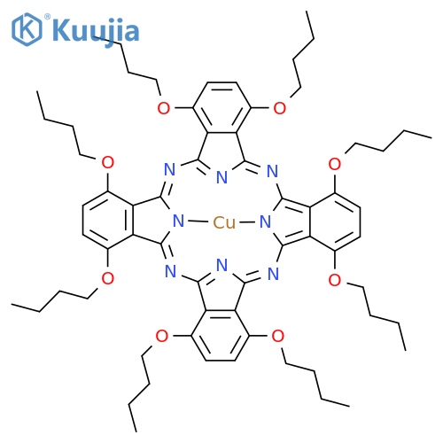 Copper(ii)1,4,8,11,15,18,22,25-octa-butoxyphthalocyanine structure