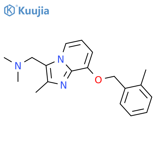 Imidazo[1,2-a]pyridine-3-methanamine, N,N,2-trimethyl-8-[(2-methylphenyl)methoxy]- structure