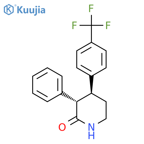 2-Piperidinone,3-phenyl-4-[4-(trifluoromethyl)phenyl]-, trans- (9CI) structure