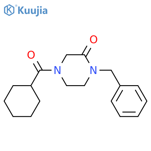 2-Piperazinone,4-(cyclohexylcarbonyl)-1-(phenylmethyl)- structure