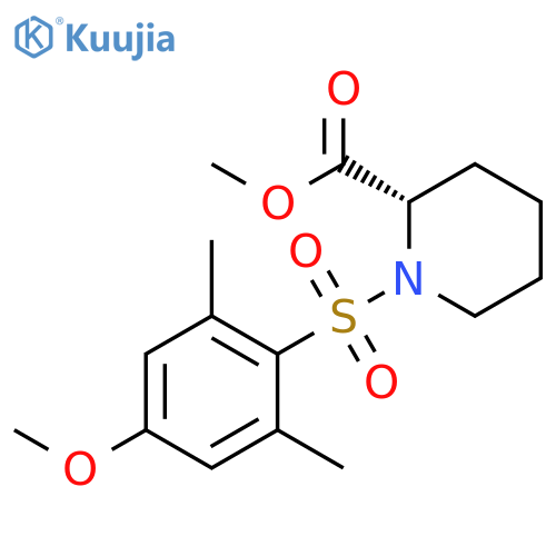 methyl (2S)-1-[(4-methoxy-2,6-dimethylphenyl)sulfonyl]piperidine-2-carboxylate structure