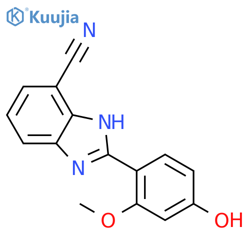 1H-Benzimidazole-4-carbonitrile, 2-(4-hydroxy-2-methoxyphenyl)- structure