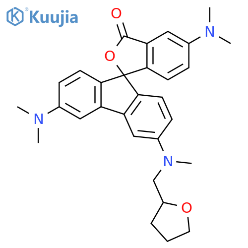 Spiro[9H-fluorene-9,1'(3'H)-isobenzofuran]-3'-one, 3,5'-bis(dimethylamino)-6-[methyl[(tetrahydro-2-furanyl)methyl]amino]- structure