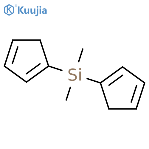 Di(cyclopenta-1,3-dien-1-yl)-dimethylsilane structure