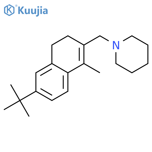 Piperidine, 1-[[6-(1,1-dimethylethyl)-3,4-dihydro-1-methyl-2-naphthalenyl]methyl]- structure