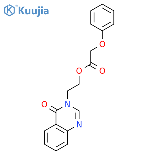 Acetic acid, phenoxy-, 2-(4-oxo-3(4H)-quinazolinyl)ethyl ester structure
