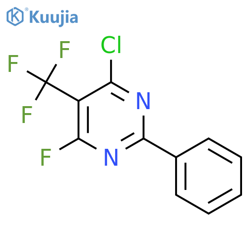 Pyrimidine, 4-chloro-6-fluoro-2-phenyl-5-(trifluoromethyl)- structure