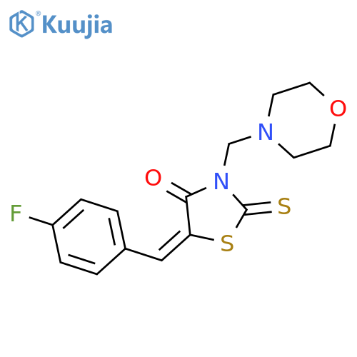 4-Thiazolidinone,5-[(4-fluorophenyl)methylene]-3-(4-morpholinylmethyl)-2-thioxo- structure