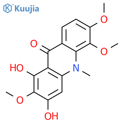 9(10H)-Acridinone,1,3-dihydroxy-2,5,6-trimethoxy-10-methyl- structure