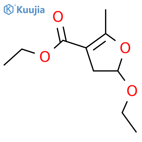 3-Furancarboxylic acid,5-ethoxy-4,5-dihydro-2-methyl-, ethyl ester structure