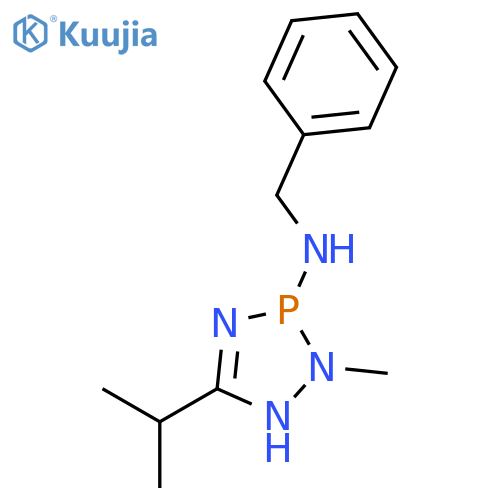 3H-1,2,4,3-Triazaphosphol-3-amine, 1,2-dihydro-2-methyl-5-(1-methylethyl)-N-(phenylmethyl)- structure