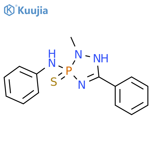 3H-1,2,4,3-Triazaphosphol-3-amine, 1,2-dihydro-2-methyl-N,5-diphenyl-, 3-sulfide structure