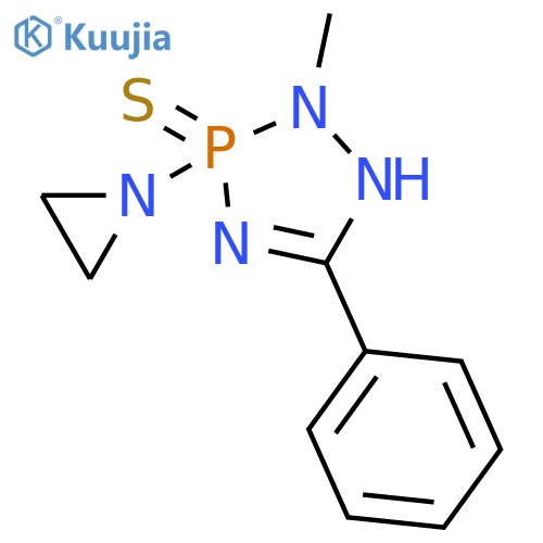 1H-1,2,4,3-Triazaphosphole, 3-(1-aziridinyl)-2,3-dihydro-2-methyl-5-phenyl-, 3-sulfide structure