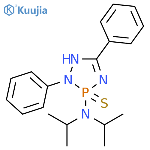 3H-1,2,4,3-Triazaphosphol-3-amine, 1,2-dihydro-N,N-bis(1-methylethyl)-2,5-diphenyl-, 3-sulfide structure