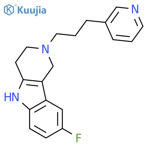 1H-Pyrido[4,3-b]indole,8-fluoro-2,3,4,5-tetrahydro-2-[3-(3-pyridinyl)propyl]- structure