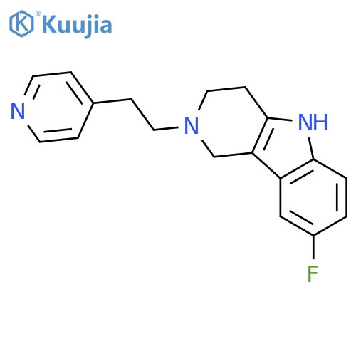 1H-Pyrido[4,3-b]indole,8-fluoro-2,3,4,5-tetrahydro-2-[2-(4-pyridinyl)ethyl]- structure